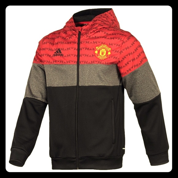 adidas mens climacool manchester united fleece hoodie